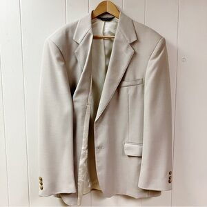APPLESEEDS Mens Neutral Single Breasted Suit Jacket Blazer 46 L Office Cocktail
